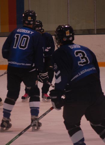 Ice Dragon players in defensive action