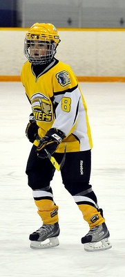 Coquitlam Chiefs Players wearing LAGA Sports hockey jersey and hockey socks image 1