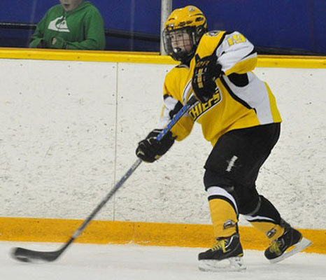 Coquitlam Chiefs Players wearing LAGA Sports hockey jersey and hockey socks image 3