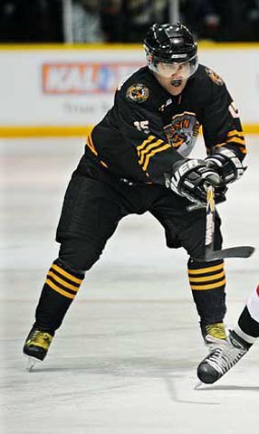 Dawson City Nuggets player backchecking