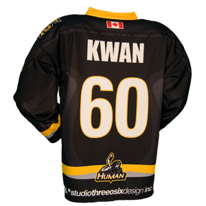 Fully custom roller hockey jersey back view